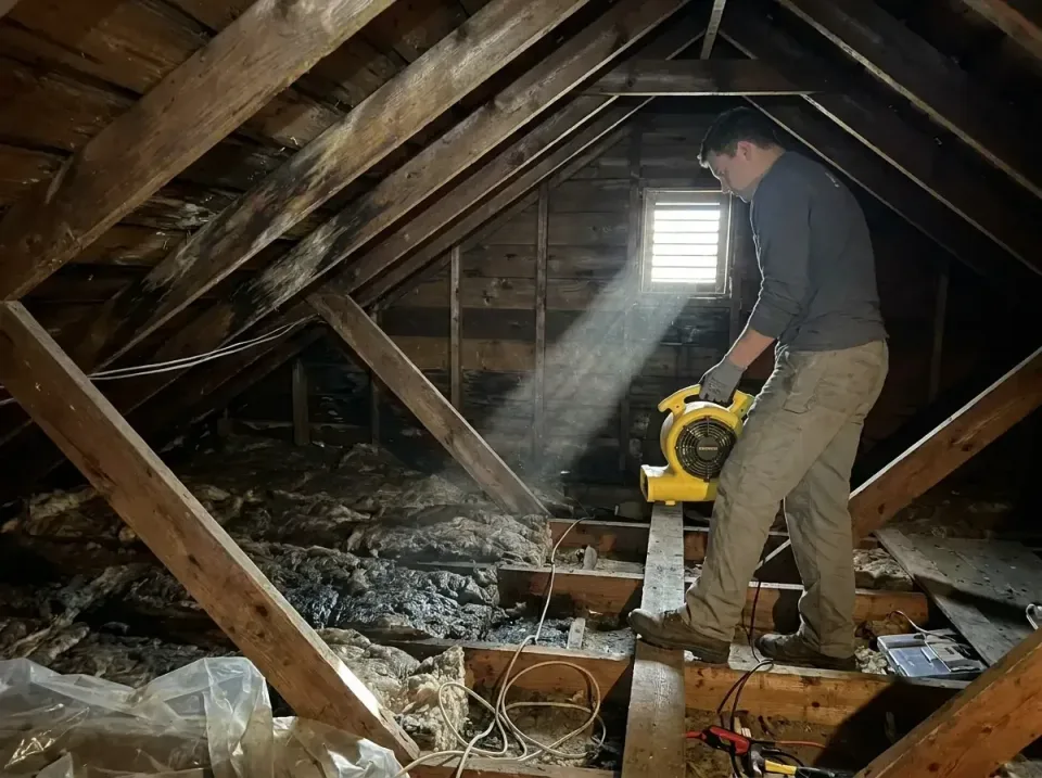 attic-water-damage-drying-proc-007 — frequently asked questions, Emergency Water Extraction & 24/7 Flood Response in Green I…